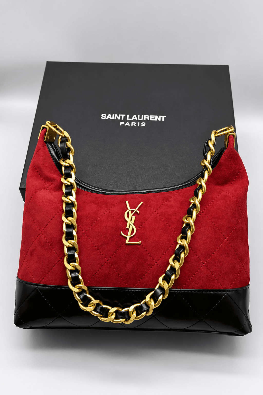 Sac Hobo Saint Laurent en Daim et Cuir