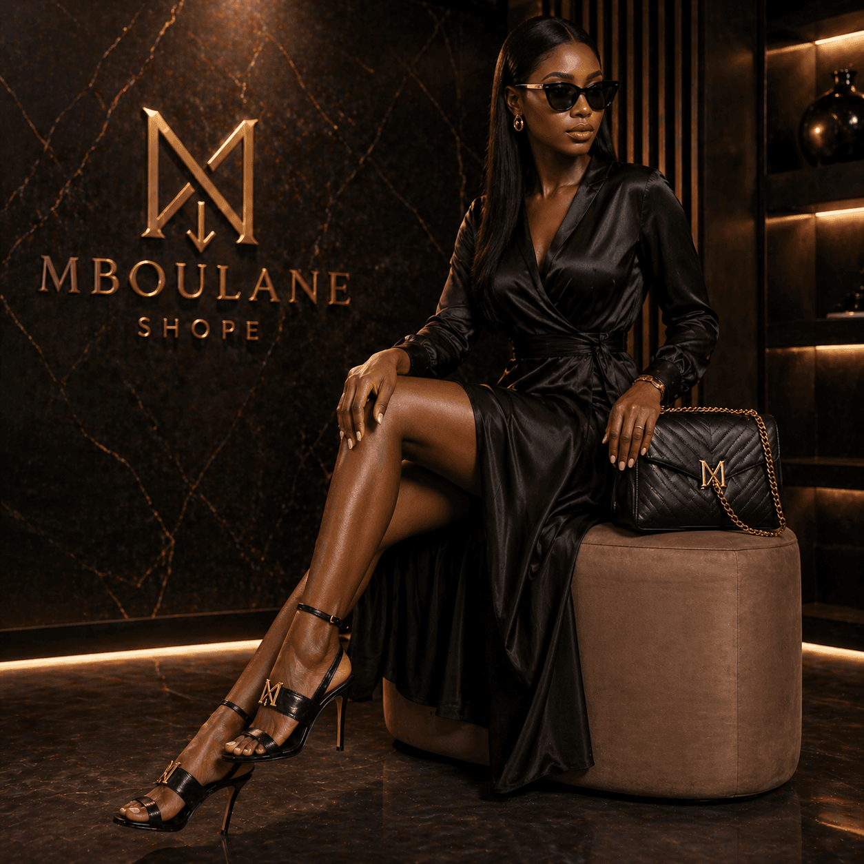 Artisan sénégalais travaillant le cuir